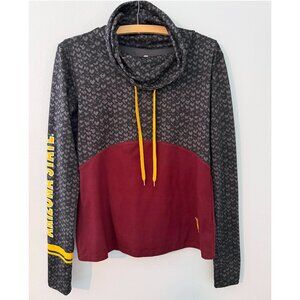 Womens size MEDIUM Colosseum ARIZONA STATE Sun Devils cowl neck sweater football